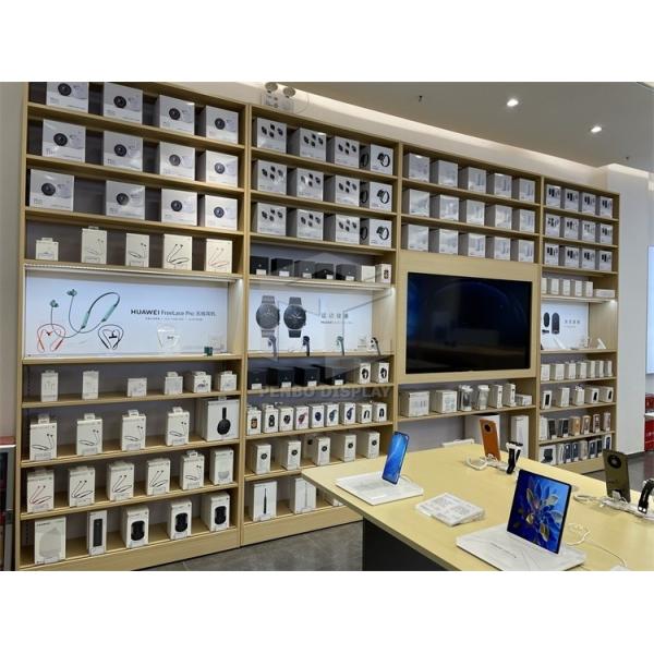 ODM Mobile Phone Display Cabinet EPE Cotton Packaging Cell Phone Showcase