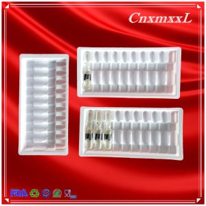 Transparent 0.5mm PVC Plastic Tray Packaging 3ml Vial Plastic Medical Tray