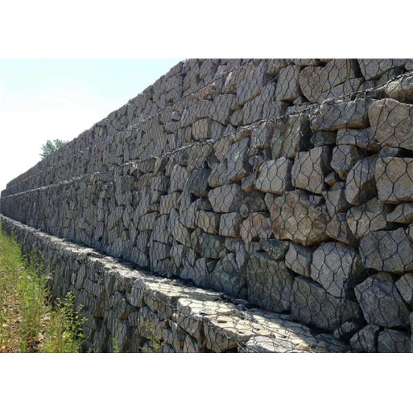 Buy Standard Size 2m X 1m X 1m Galvanized Gabion Basket Hexagonal Mesh at wholesale prices