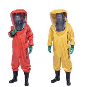 Quality Fully Enclosed Ppe Hazmat Suit Class 3 Heavy Chemical Protection for sale
