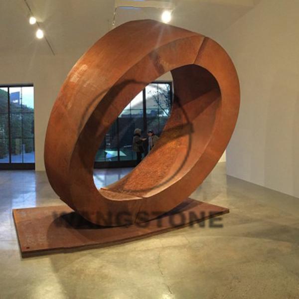 Buy Rusty Corten Steel Sculpture Water Feature Fountain For Outdoor Decoration at wholesale prices