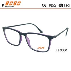 Simplicity optical frame made of TR90 with stainless steel temple,suitable for