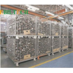 Collapsible Pallet Rack Wire Decking , Wire Mesh Cage Improve Warehouse