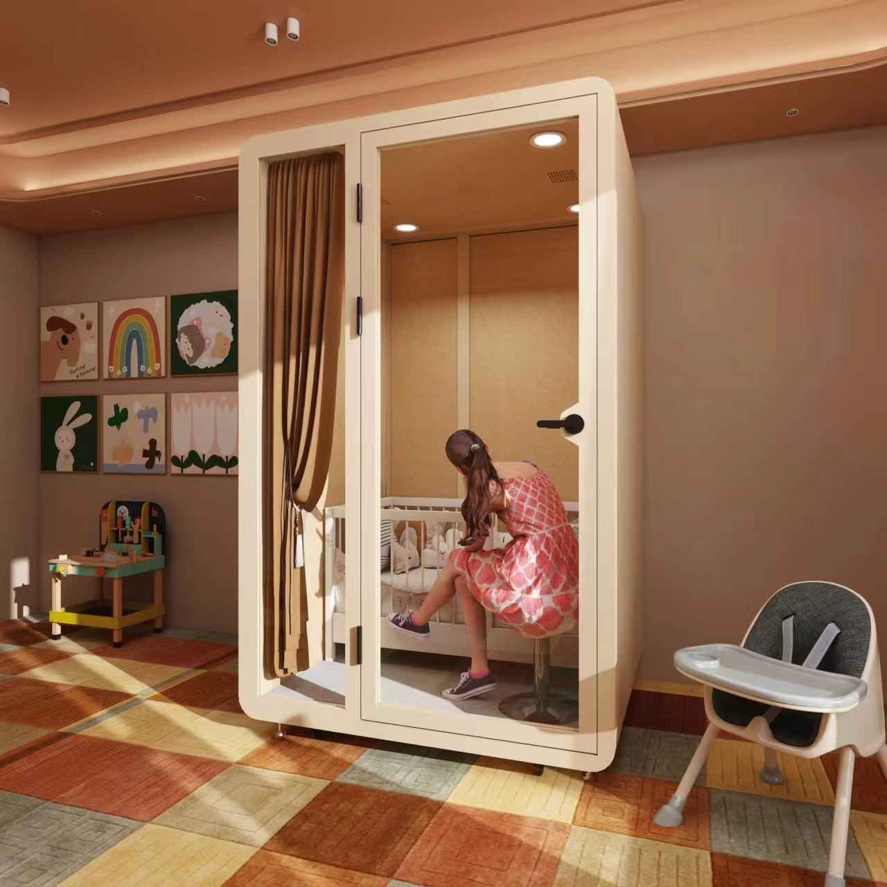 Multi-functional Portable Soundproof Booth and Sleeping Pod with Customizable