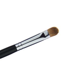 Wood Handle Weasel Hair Eyeshadow Blending Brush With Sliver Aluminum