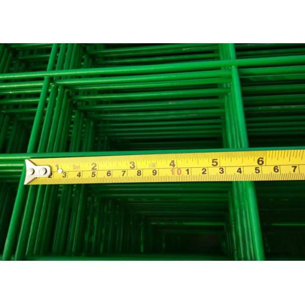 4 . 5 mm PVC Coated Wire Fence Panels , Dark Green Outdoor Fence Metal Fence