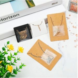 Self Adhesive Seal Jewelry Display Card 2023 Custom Necklace Earring Card with