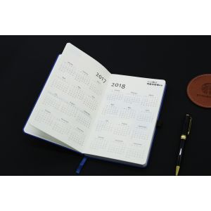 Calendar Softcover Dotted Notebook , Pretty Journals Notebooks With Elastic Band