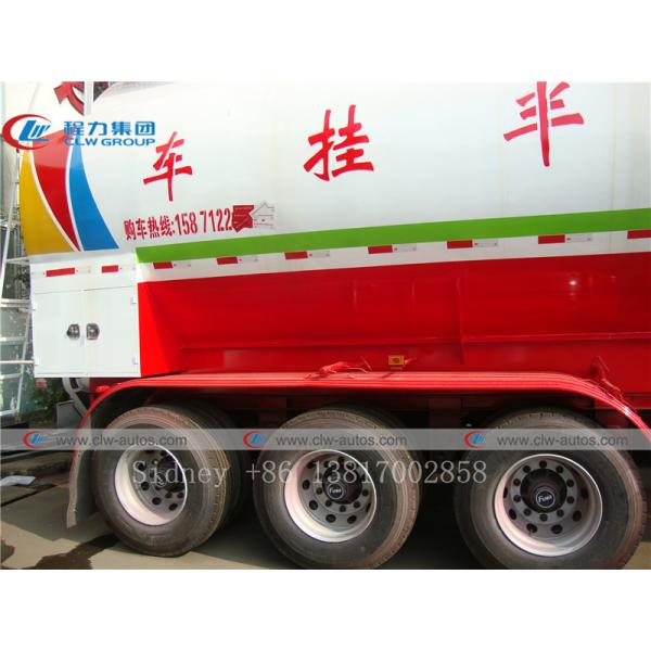 3 Axle 63CBM Bulk Feed Delivery Truck With Thickness 4mm Tank