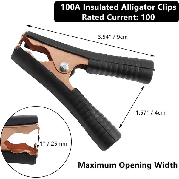 ISO9001 Rubber Alligator Battery Clamps , 600V Crocodile Battery Clips