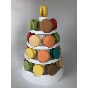 12 Pcs PET Plastic Macaron Containers Embossing Printing Handling