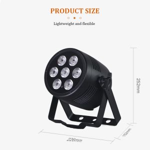 7x20w IP65 DMX512 Stage Bar Party Lights Rgbwa-uv 6in1 Led Par Can Light Dj