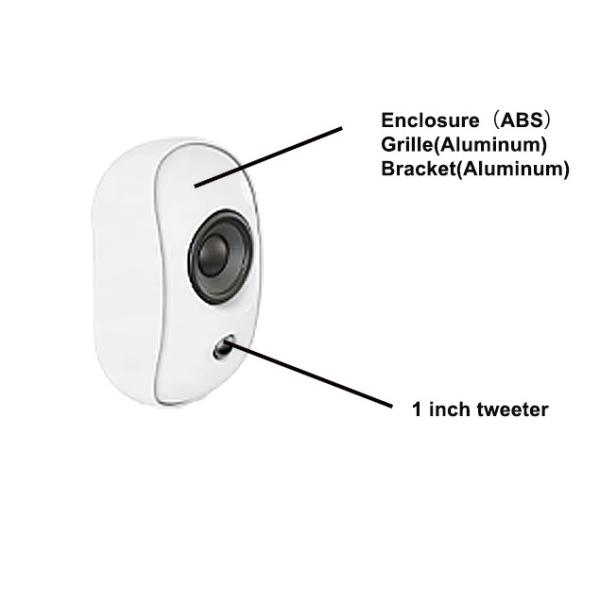 4-inch Waterproof Wall Speaker Commercial Audio 20W/10W/5W/2.5W/8ohm Bluetooth Function Multiple Power Options