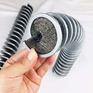 Galvanized Metal Spiral Coil Spring Brush Roller For Polishing