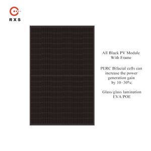 Aluminium Frame PERC PV Module Monocrystalline Silicon Bifacial Solar System