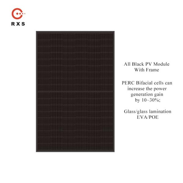 Quality Aluminium Frame PERC PV Module Monocrystalline Silicon Bifacial Solar System for sale