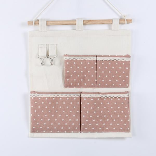 Buy Puting hanging storage bag pockets organizer door wall chest holder customized red green dot at wholesale prices