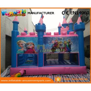 Frozen Combo Commercial Bouncy Castles PVC Tarpaulin Inflatable Jumping House