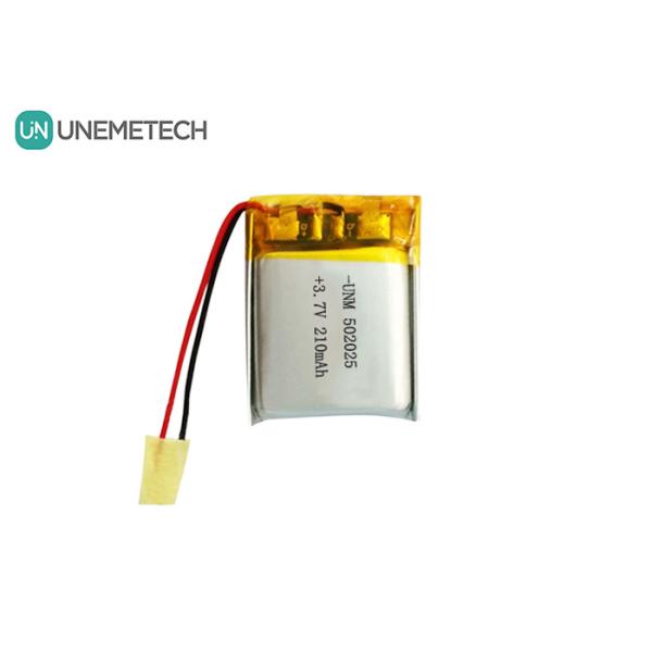 Quality 3.7V 210mAh Custom Lithium Polymer Battery 502025 with PCB and Lead Wires for E-bike System for sale