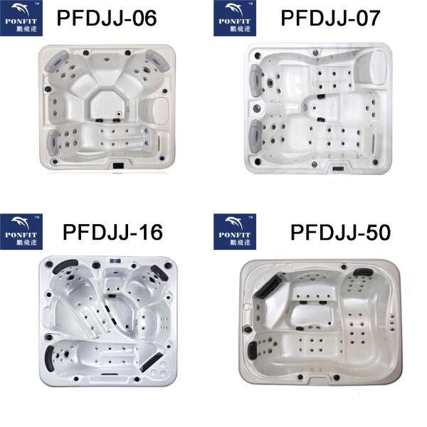 Ponfit Freestanding Spa Tub , Balboa Hot Tubs 2 Filters Whirlpool Spa With UV Light