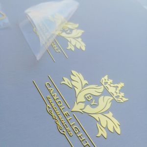 Custom Logo Transparent Metal Transfer Sticker Clear Waterproof