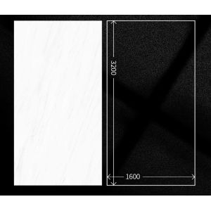 Polished Glazed Slab Marble Bathroom Vanity with Blanco Carrara Sintered Stone