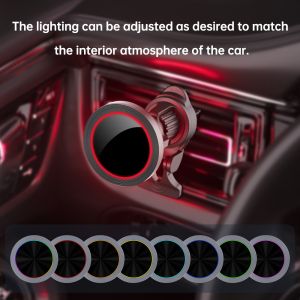 Adjustable RGB Light Effect Iphone Car Charger With Fast Charging And One Hand