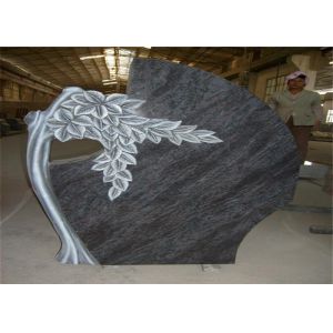 Classic European Style Tombstone And Monument With Hand Carved Angels