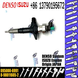 Rail 4JK1 Fuel Injector 095000-6990 095000-6991 For ISUZU 8-98011605-2 8