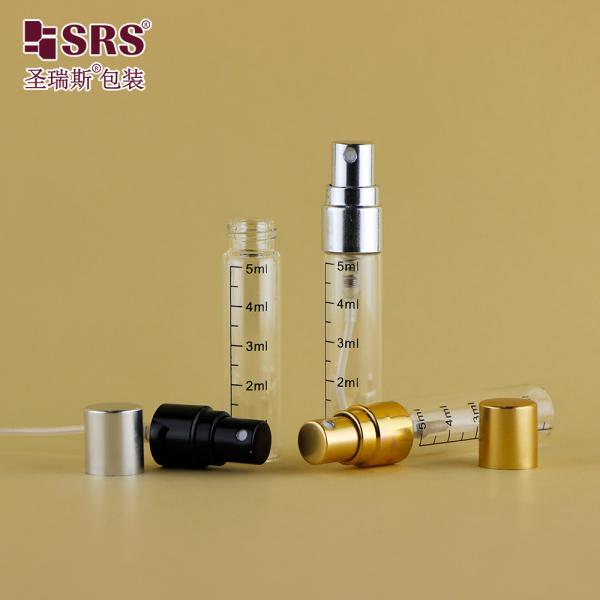 BLPA-5ML Transparent Tube Glass Bottle With Fine Mist Spray Pump For Perfume Packaging Small Quantity Available