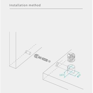 Customized Minifix Cam Lock 13.5mm Depth En Certified Flat Pack Jointing Systems