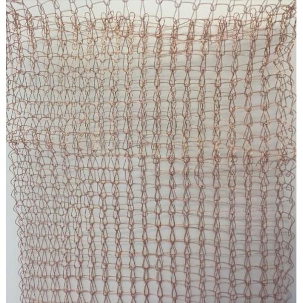 High Effectiveness Copper Knitted Wire Mesh/ 0.6m-2.0m Width/Red and Yellow