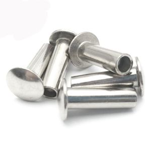 China Bright SUS304 / SUS316 Stainless Steel Flat Head Rivet GB871 on sale