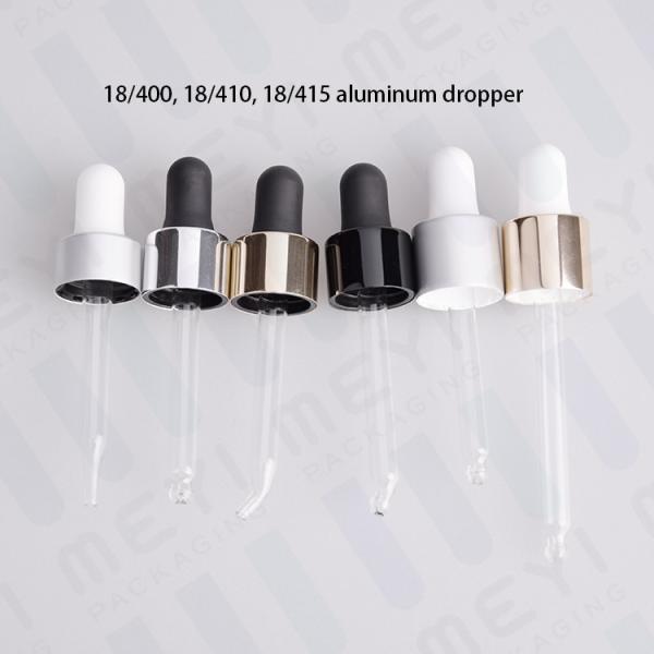 PP Ribbed 18/400 Rubber Teat Dropper For Essential Oil Packaging