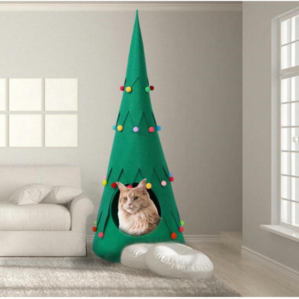 cat christmas bed