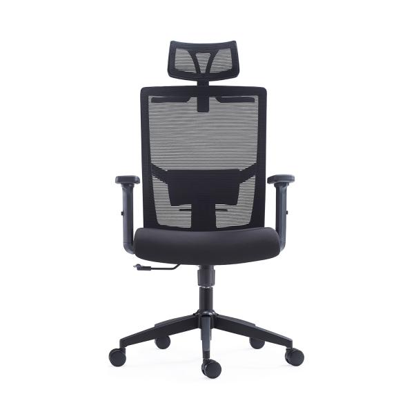 Buy ODM Black Ergonomic Mesh Swivel Office Chair With Coat Hanger at wholesale prices