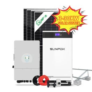 China Off On Grid Hybrid Solar System 5kw 8kw 10kw 20kw Solar Power System Complete Hybrid Set With Lithium Battery on sale
