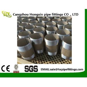 China GOST Thread Black Carbon Steel Long Welded /Pipe Nipple on sale
