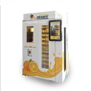 Note Payment Orange Juice Vending Machine With Cooling System