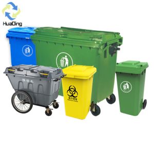 660lt outdoor metal waste wheeli bin foldable garbage box