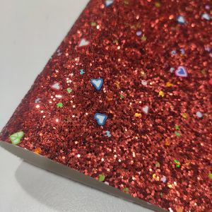 Synthetic Shoes 3D Chunky 50m/Roll Glitter Leather Fabric