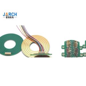 China Cylindrical 360 Degree 250RPM 14mm Pancake Slip Ring on sale