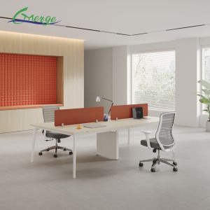 Adjustable Shelves and Glass Divider Functionality in Open Space Office