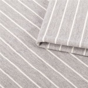 Wear Resistant Double Sweatshirt Striped Cotton Fabric For Hoodie