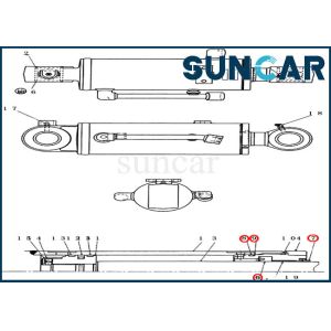 PX01V00043R300 Dozer Cylinder Seal Repair Kit Fits CASE CX36B CX31B Excavator
