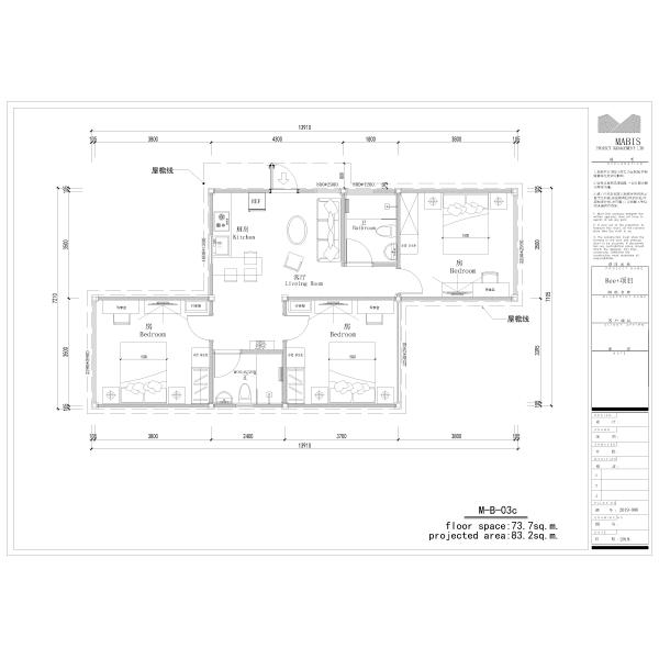 Quick Install Modern Prefab Homes 3 Bedrooms Type Sandwich Wall Panel Structure