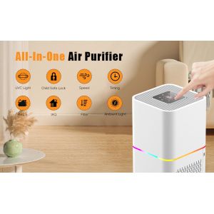 120V Home Air Purifier For Dust Allergies Pet Virus Mold Smoke