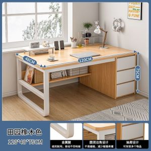 Simple Modern Office Furniture Iron Wood Bedroom Workbench Desk for in Home