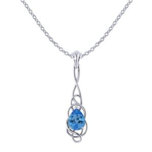 The Artistic Airy Design Of This Whimsical Blue Topaz Pendant