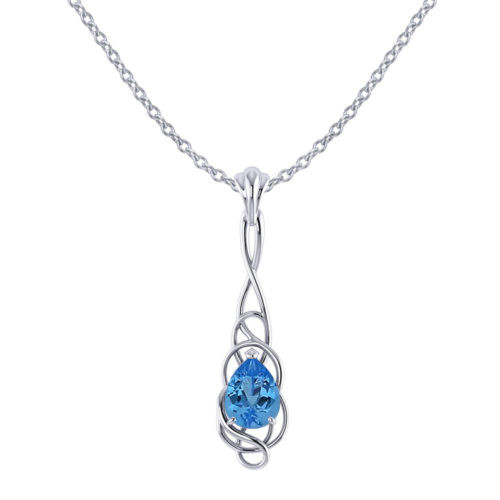 The Artistic Airy Design Of This Whimsical Blue Topaz Pendant